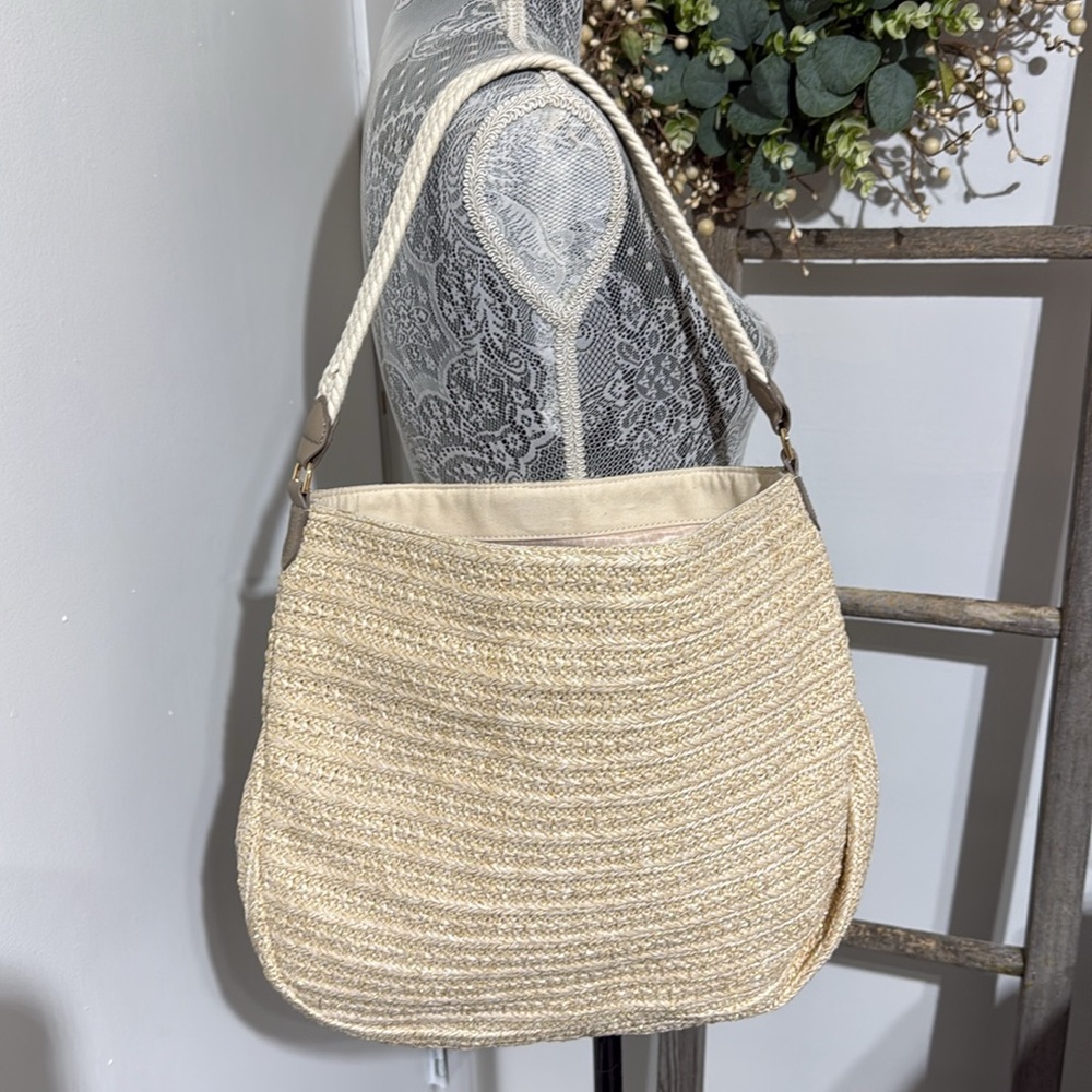 Woven Straw Hobo Bag – Natural - Picture 6 of 10